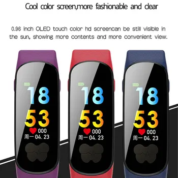 

Color Screen Smart Watch IP67 Waterproof Heart Rate Monitoring Fitness Tracker smartband ECG PPG Wristband for IOS Android phone