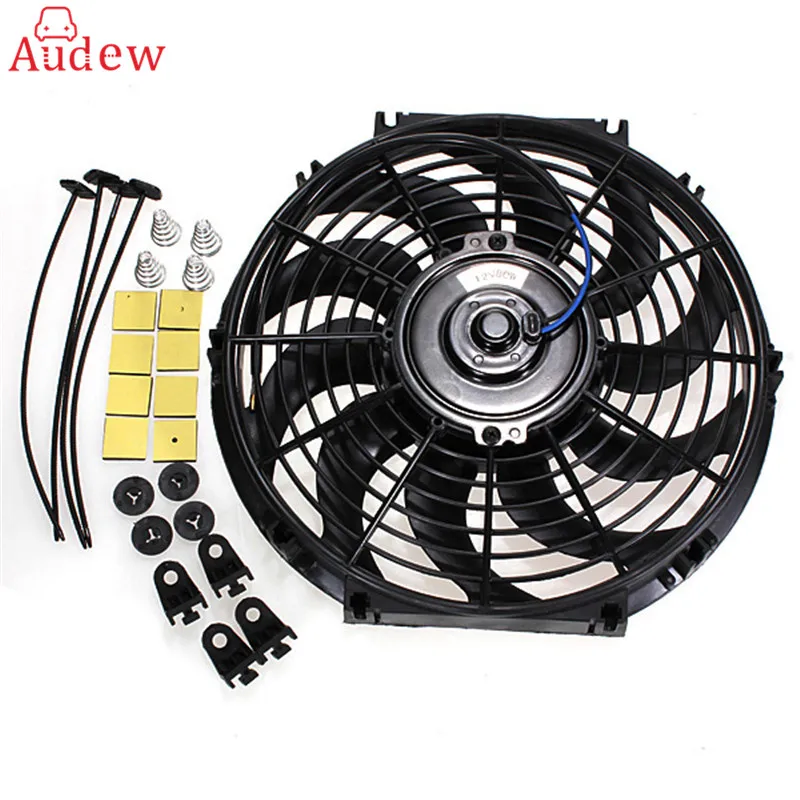 

12 Inch 12V 80W Slim Reversible Electric Radiator Cooling Fan Push Pull Easy Install For Universal Car