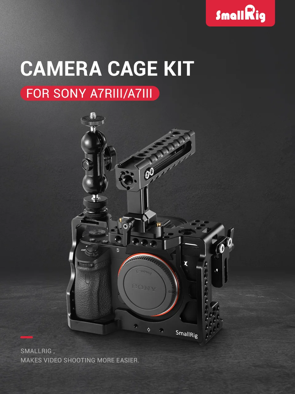 SmallRig a7r3 Камера реечная оснастка корзины для sony a7m3 для sony A7R III Камера/A7 III клетка Риг W/Топ Ручка Камера шаровой головкой 2103