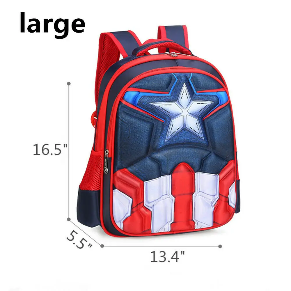 

One Piece Cartoon Captain America Hard Case Kindergarten Bag Children Plush Backpack Waterproof Protect Spine Shoulder