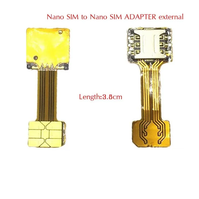 100 шт./лот, гибридный двойной адаптер с двумя sim-картами, micro sd, nano sim, удлинитель для XIAOMI Redmi 3 s, Note 4a, 4x5, 6 - Цвет: NANO sim to nano sim