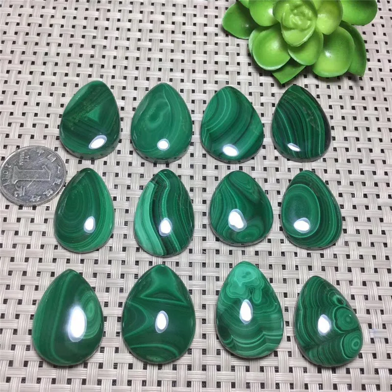 Real Natural Stone polishing green Malachite raw Quartz Stone Pendant for necklace 1pcs