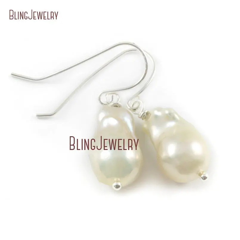 20180913-ER17774-baroque pearl earrings silver or solid gold french earwire white luster genuine freshwater drop_1