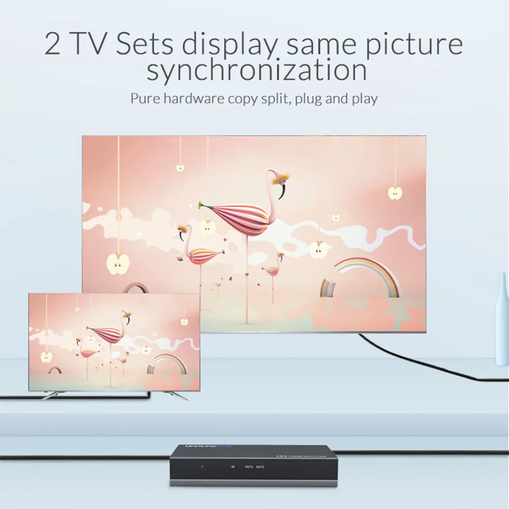Разветвитель Unnlink DVI 1X2 D дистрибьютор 1 в 2 Out UHD 4K @ 30Hz FHD 1080P 60Hz для монитора