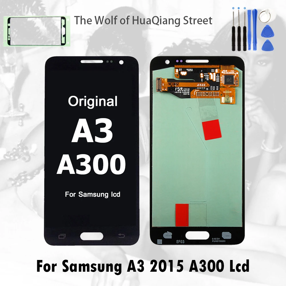 

Super Amoled quality Display for SAMSUNG Galaxy A3 2015 A300 A3000 A300F A300M LCD Touch screen Digitizer Assembly Replacement