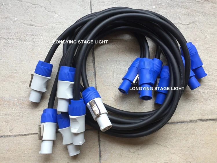 8 шт./лот 1,5 мм2 1-10 м Powercon расширенный кабель для Co2 струй/230 Вт/200 Вт движущиеся лучи 7R/5R