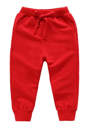 Новые Теплые бархатные штаны повседневные спортивные штаны для мальчиков от 2 до 10 лет детские брюки для бега модные хлопковые брюки для мальчиков штаны для бега для девочек - Цвет: red