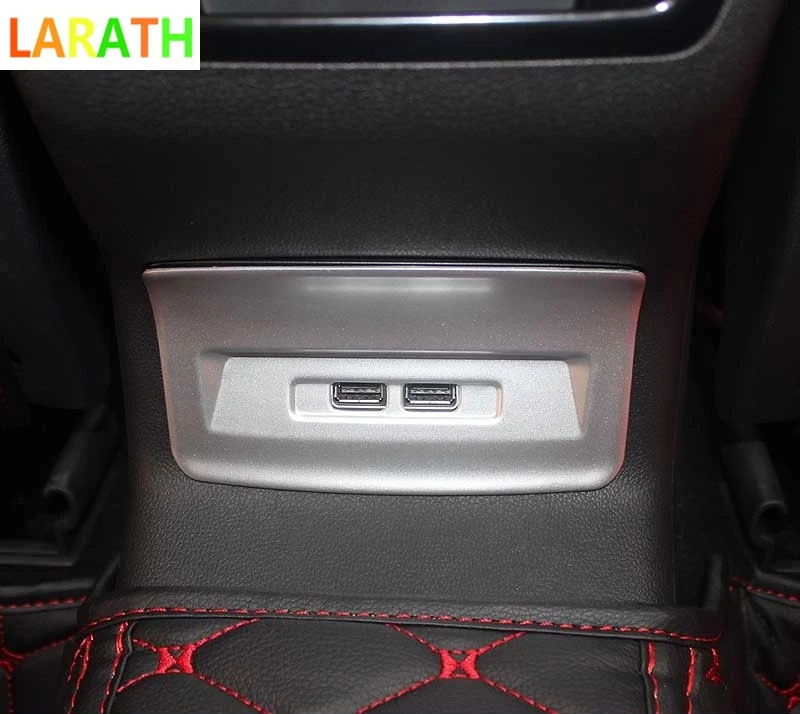 Для Skoda Karoq 2017 2018 2019 Нержавеющая сталь задние подлокотник сиденья панели разъем USB