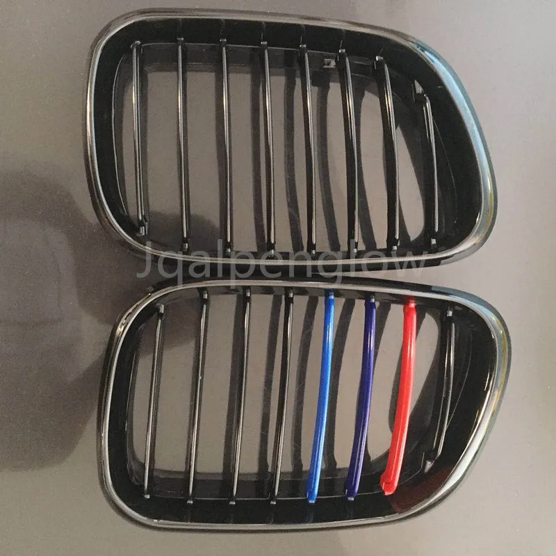 

Front Grossy black M color Sport Kidney Racing Grille Grill For 1999-2003 BMW X5 E53