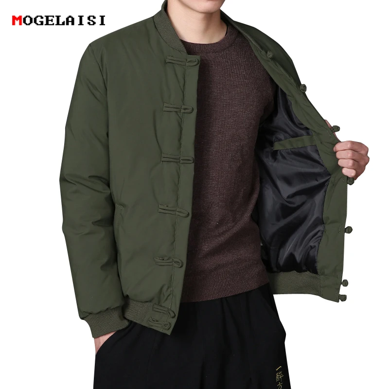 Men Jackets Chinese Style Rib Sleeve Mens Coat Army Green Jackets Autumn Winter Cotton Jacket Men's Clothes Thick size M-5XL Men Jackets Chinese Style Rib Sleeve Mens Coat Army Green Jackets Autumn Winter Cotton Jacket Men's Clothes Thick size M-5XL