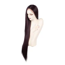 JINGFA длинные прямые 4" Роза блондинка черный Ombre натуральный синтетический синтетические волосы на кружеве парик для женщин