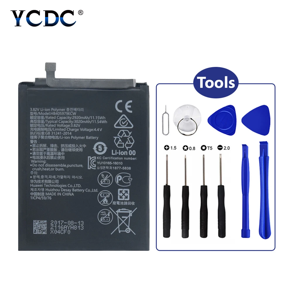 

3.82V 3020mAh Li-ion Battery For Huawei Nova CAZ-AL10 CAZ-TL00 CAN-L01 CAN-L02 CAN-L11 CAN-L12 CAN-L13 / Enjoy 6S/Y6 Pro 2017