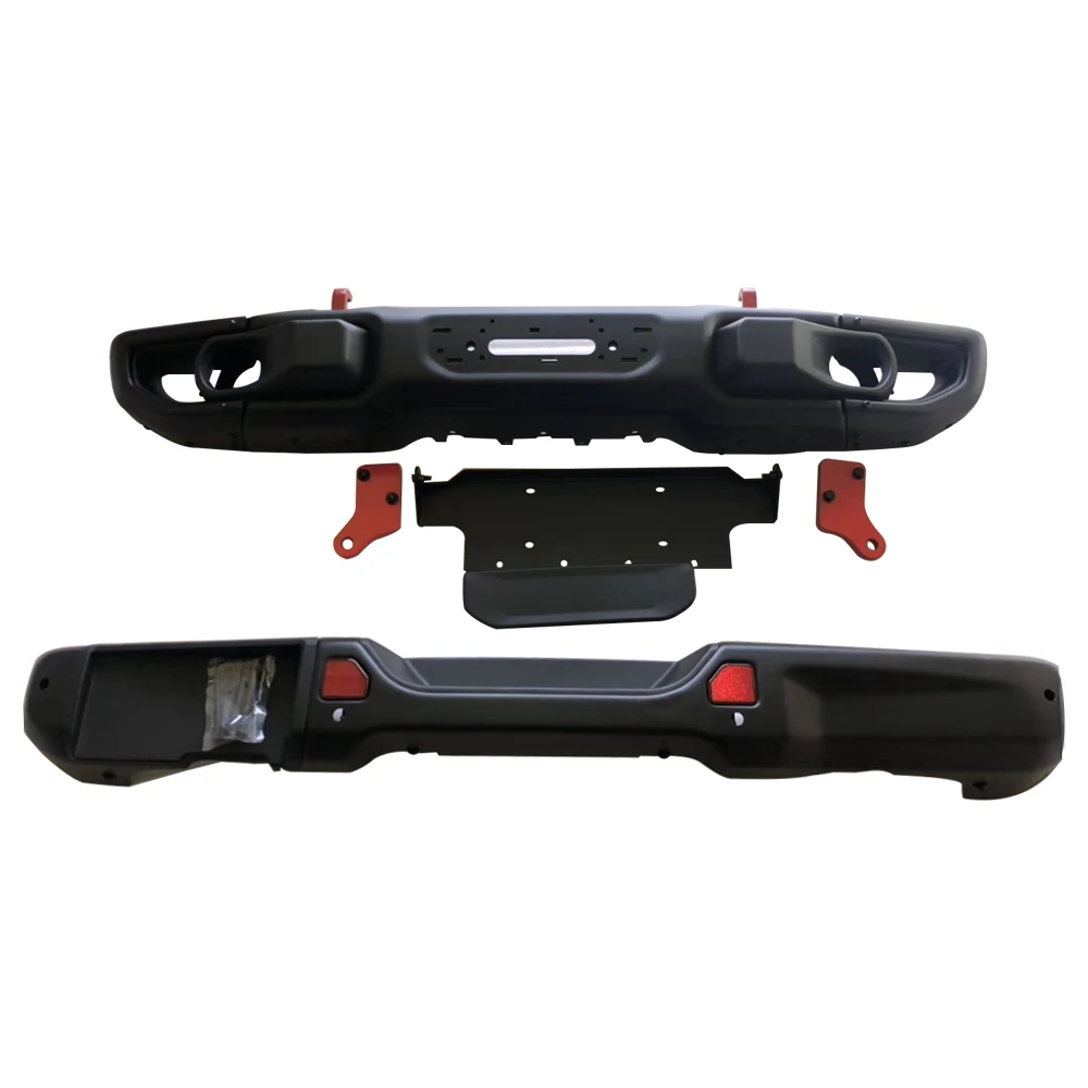Последний передний и задний бампер для Wrangler JL, стиль, задний бампер с отверстием для камеры+, аксессуары для авто - Цвет: front and rear