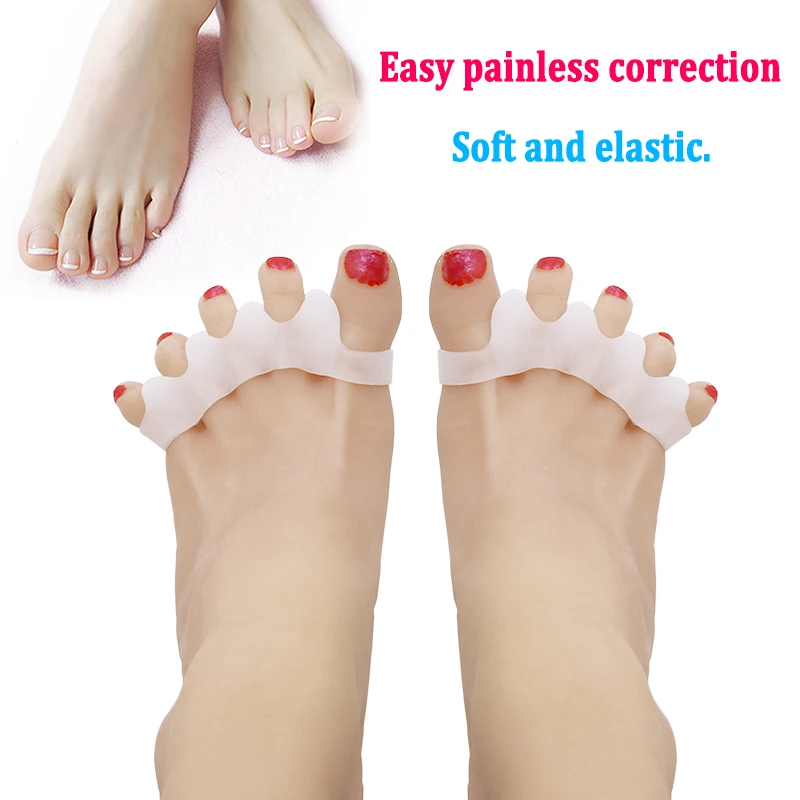 1Pair Silicone Foot Care Gel Bunion Protector Toe Separators Straightener Spreader Correctors Hallux Valgus Correction