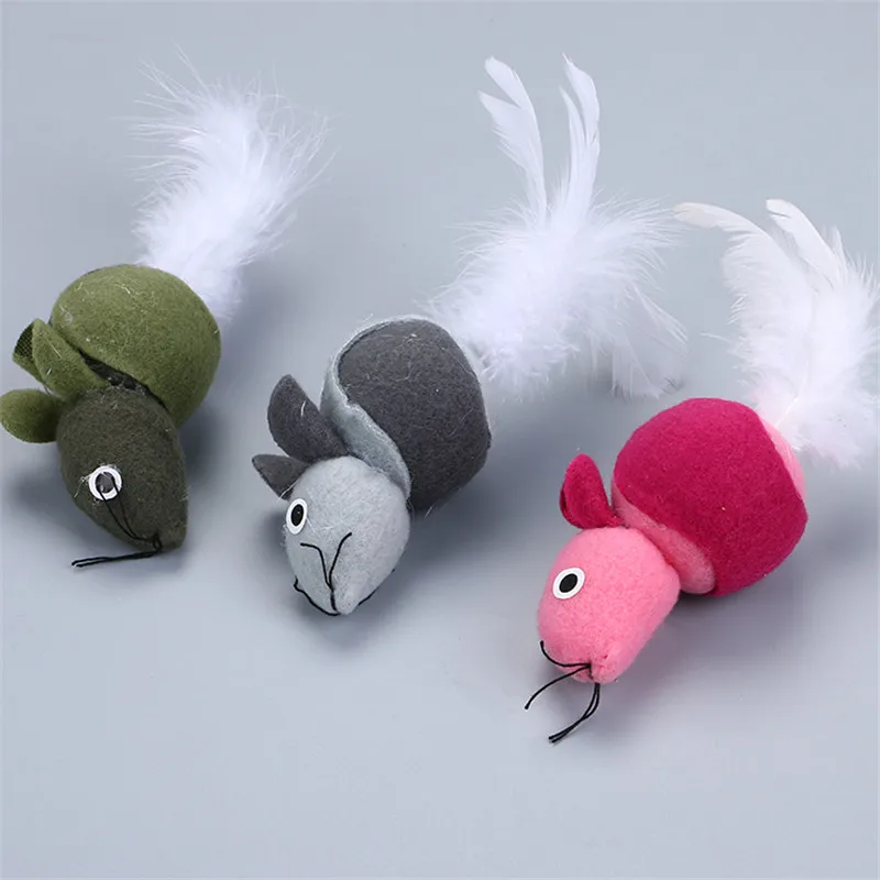 

Catnip Plush Cat Toy Soft Solid Interactive Mice Mouse Toys For Cats Funny Kitten Toy Pet Cats Training Game Cat Supplies