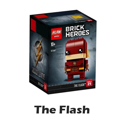 12 видов BrickHeadz фигурки супергероев Капитан Америка Железный человек Халк Ллойд Робин Чудо-Женщина модель строительные блоки игрушки - Цвет: 43027 The Flash