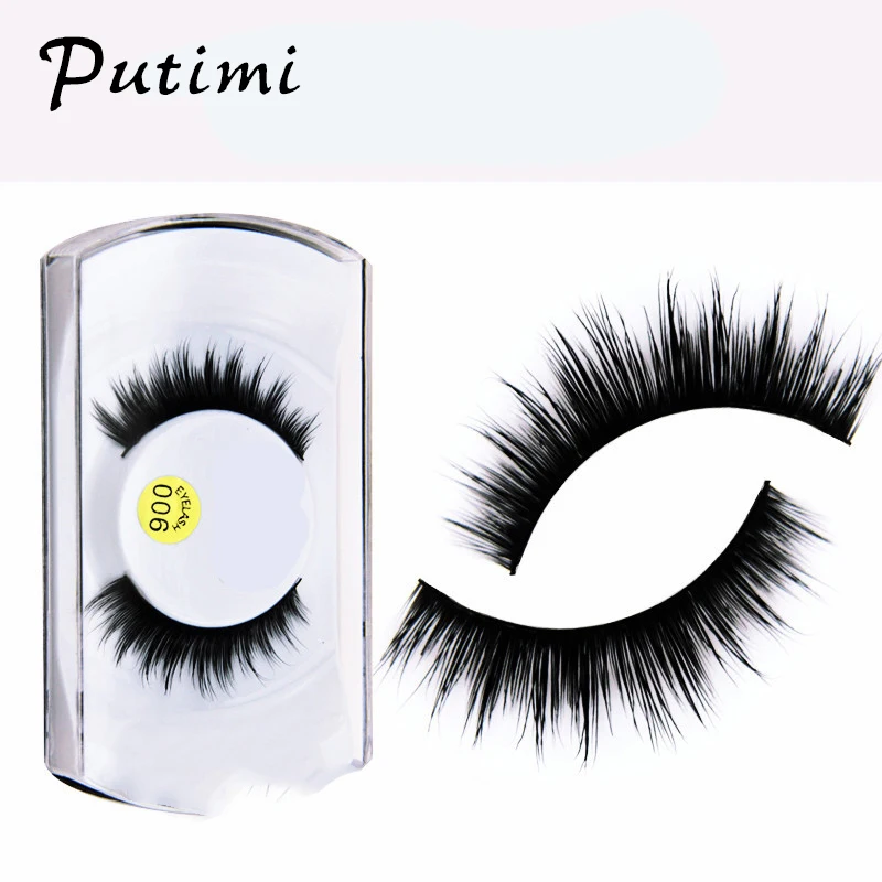 

Putimi Fake Eyelashes 3D Mink Eye Lashes Full Strip Lashes Long False Eyelashes Handmade Upper Eyelash Extension Makeup 1Pair