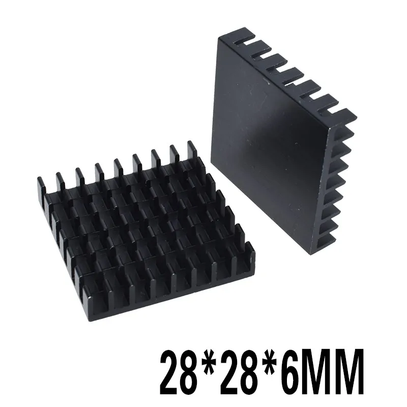 14*14*8mm Golden Black Aluminum Radiator IC Heat Sink Heat Sink 40 x 40 mm x 11 mm / 28 x 28 x 6 / 25 mm - Цвет: 28x28x6MM