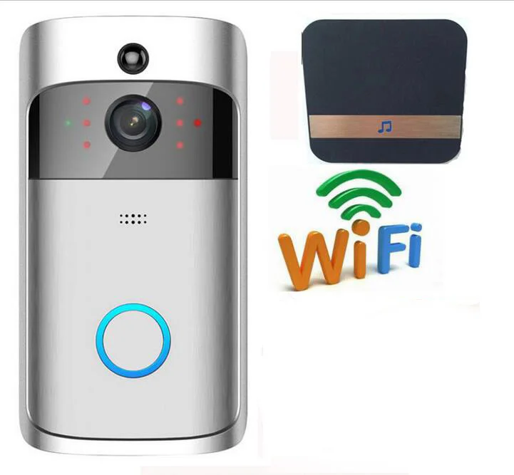 Wifi дверной Звонок камера Смарт Wi-Fi видеодомофон дверной звонок видео Звонок для квартиры ИК сигнализация беспроводной цветной объектив камера безопасности - Цвет: Слоновая кость