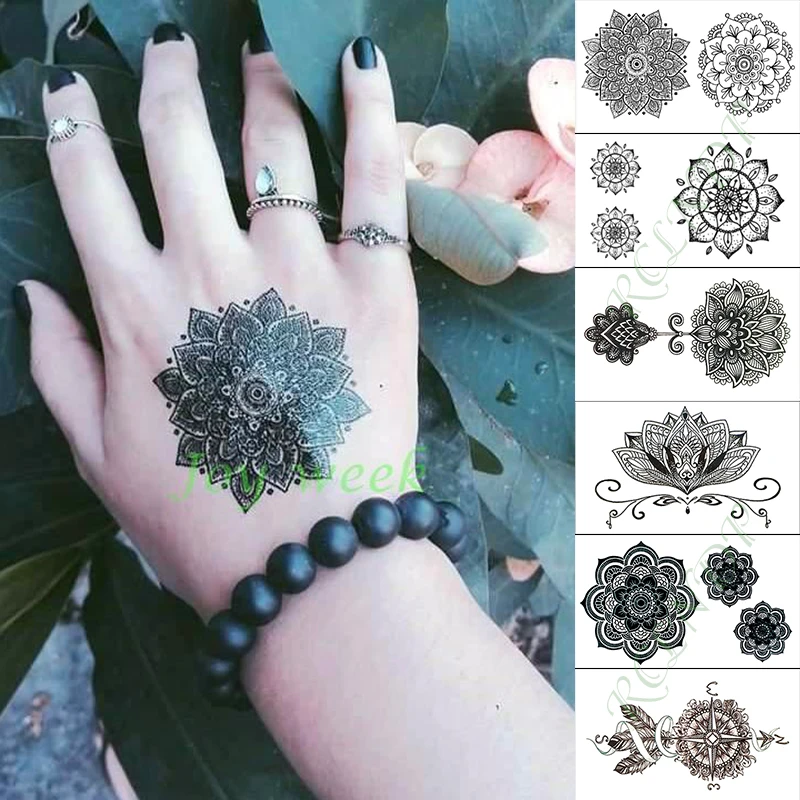 

Waterproof Temporary Tattoo Sticker Magic Flower Pattern Fake Tatto Hand Arm Foot Flash Tatoo for Kid Girl Men Women