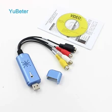YuBeter USB видео крышка устройства USB 2,0 проще крышка Видео ТВ DVD VHS DVR Крышка адаптер конвертер для Windows 2000/XP