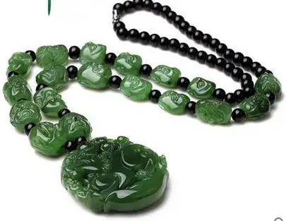 Ювелирных изделий> Xinjiang Hetian jadeite жадеит Оверлорд кулон натуральный жадеит мужчины 18 Arhat ожерелье кулон