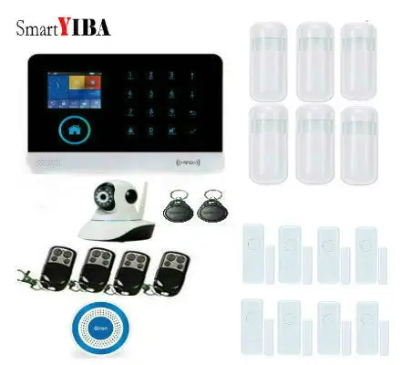 Smartyiba Smart Беспроводной сигнализации дома Системы WI-FI GSM GPRS охранной Охранной Сигнализации Системы с видео ip Камера движения PIR Сенсор