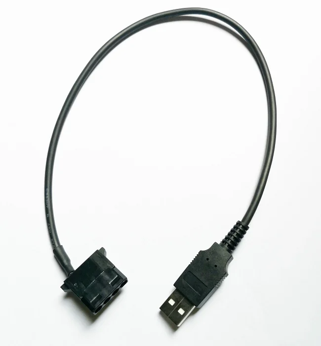 2pcs/lot USB to 4 Pin Molex Fan Power Cable Computer Case Adapter Cord