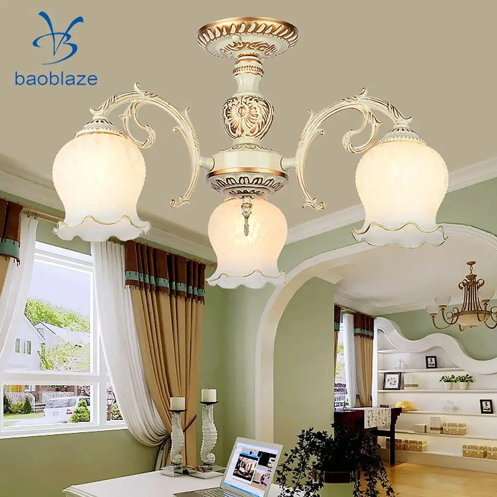 Baoblaze E27 Lamp Holder Glass Table Lamp Shade Modern Standard Small Lamp Shade