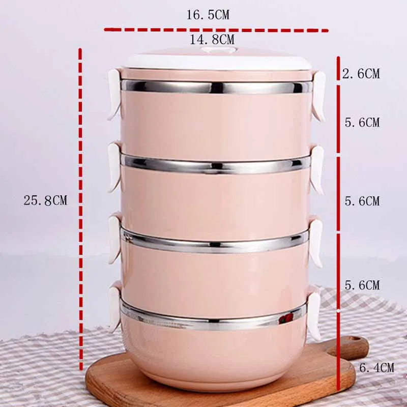 Многофункциональный 1/2/3/4 Слои Нержавеющая сталь Ланч-бокс бэнто для изоляции Еда контейнеры Нержавеющая сталь потепление коробка Ланч-бокс