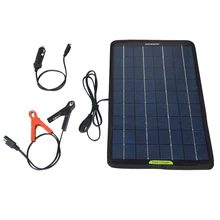 10W Multi Purpose Portable Solar Panel Battery Charger for Camping Vehicles 12V Battery