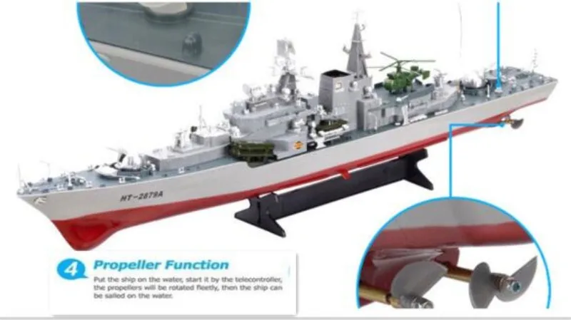 2879A 1: 275 пульт дистанционного управления на радиоуправлении Военная радиоуправляемая лодка модель эсминца Игрушечная модель Радиоуправляемый Военный корабль крейсер военный корабль Лучший подарок