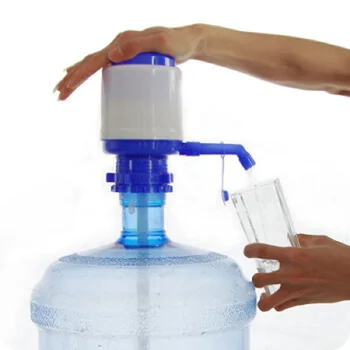 

WHISM 5 Gallon Plastic Bottled Drinking Water Hand Press Manual Pump Dispenser New Creative Water Bottle Absorption Device