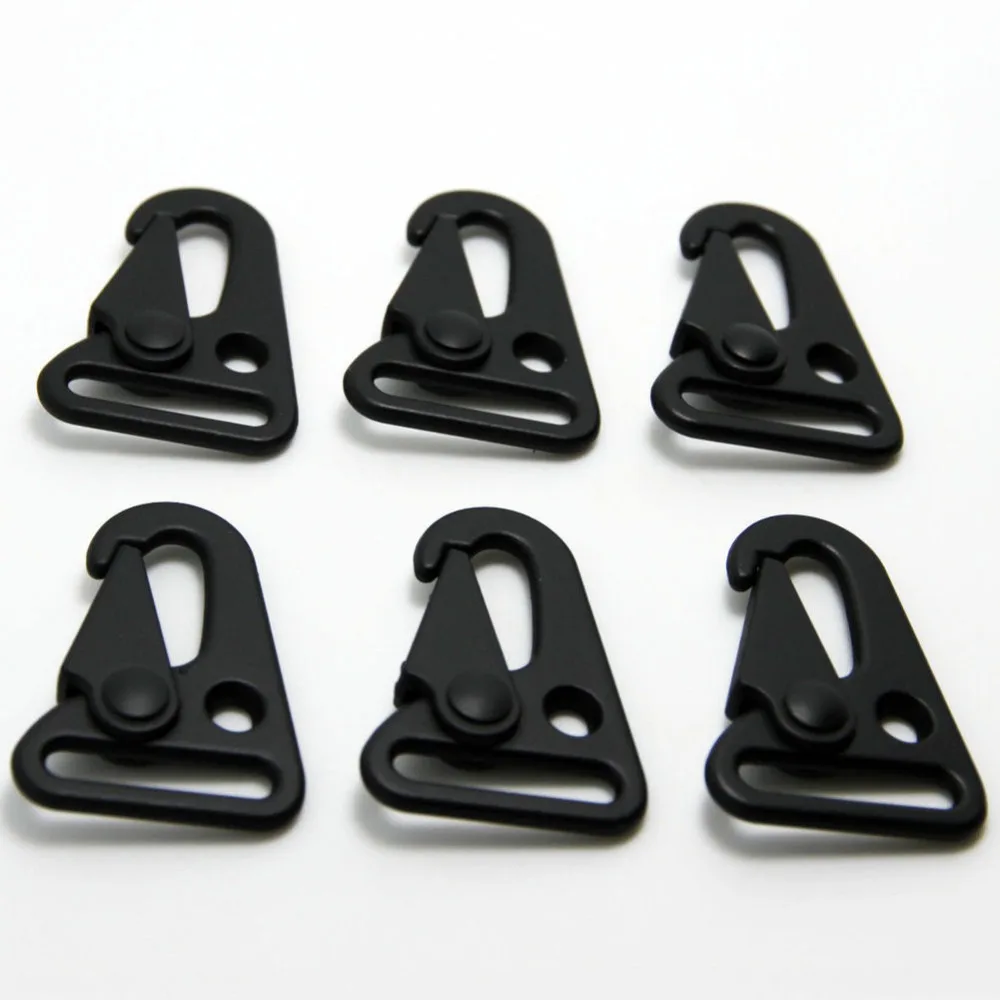 50pcs Black Buckle HK 1" Sling Clips Spring Snap Hooks Rifle Gun