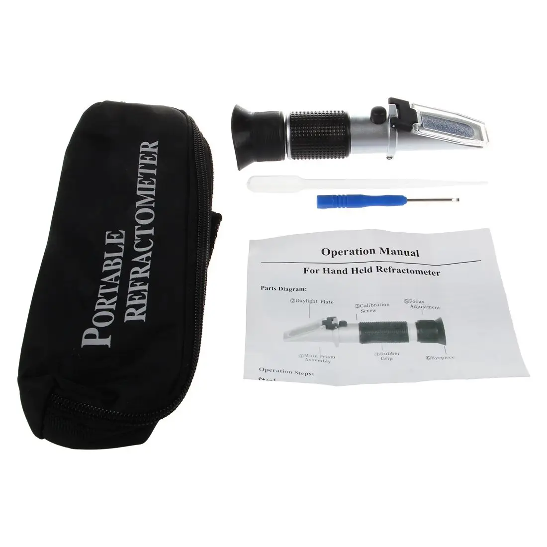 

Portable Refractometer for Automotive Antifreeze Tester Durable Antifreeze Water Battery Wiping Washing RHA 503ATC Refractometer