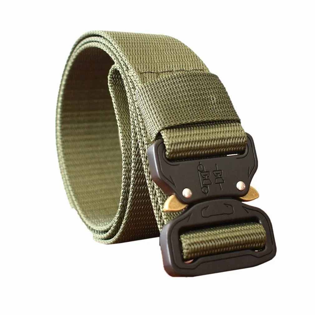 

125CM Army Belt Tactical Sets Military Nylon Outdoor Belts For Men Training Belt Male Automatic Buckle Strap Hunting Accessories