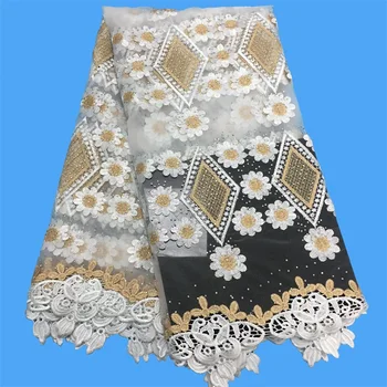 

New arrival french lace bridal embroidered tulle lace fabric.latest nigerian african lace fabric for party dress.5yards/lot