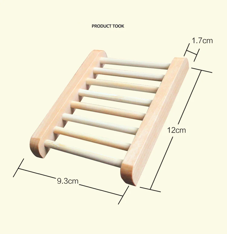 Простое бамбуковое мыло держатель для ванной и кухни сушилка мыльница деревянная