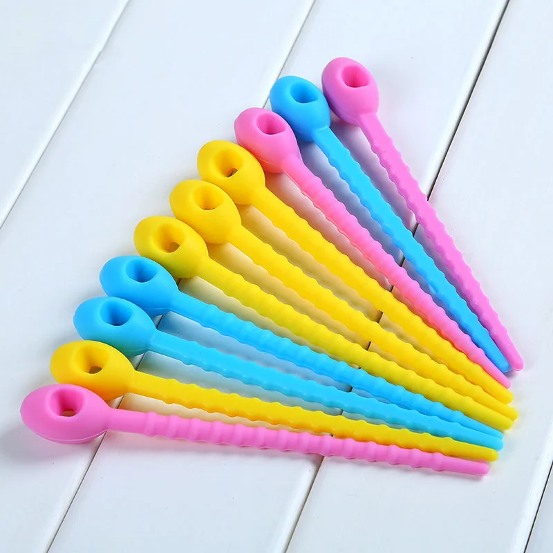 10 pcs/set Colorful Silicone Bag Clips Make Up Organizer Storage Tools Food Ties Kitchen Tool | Дом и сад