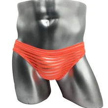 Сексуальное нижнее белье, мужские трусы в полоску, Сетчатое Прозрачное нижнее белье, несколько цветов на выбор