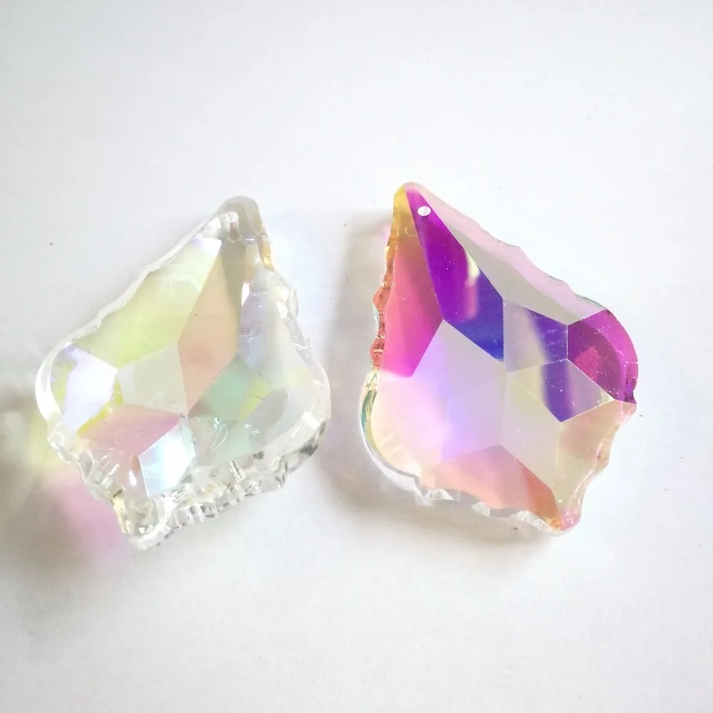 

10pieces 50mm AB color crystal maple leaf crystal chandelier hanging parts crystal trimming suncatcher crystal trimming pendant