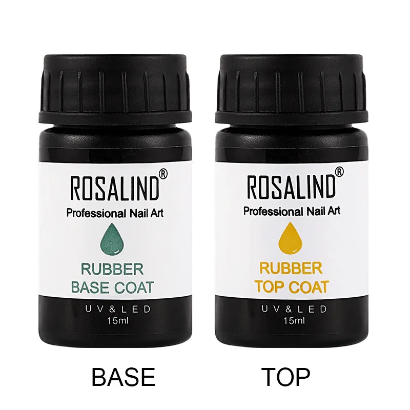 ROSALIND 15ml&30ml Gel Nail Polish Set For Nail Extension Gel Varnish Design Manicure Rubber Base Top Coat Primer Nail Art