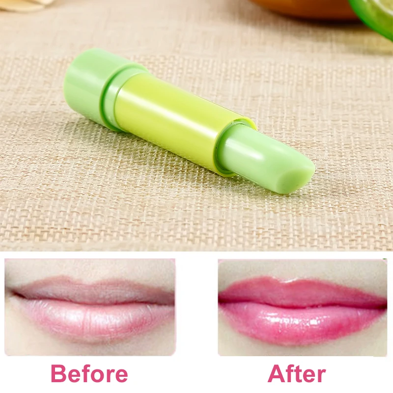 1 Pc Natural High Moisture Lips Care Temperature changeable Color Anti-aging Protection Lip Balm Discolor Makeup Lipstick TSLM2