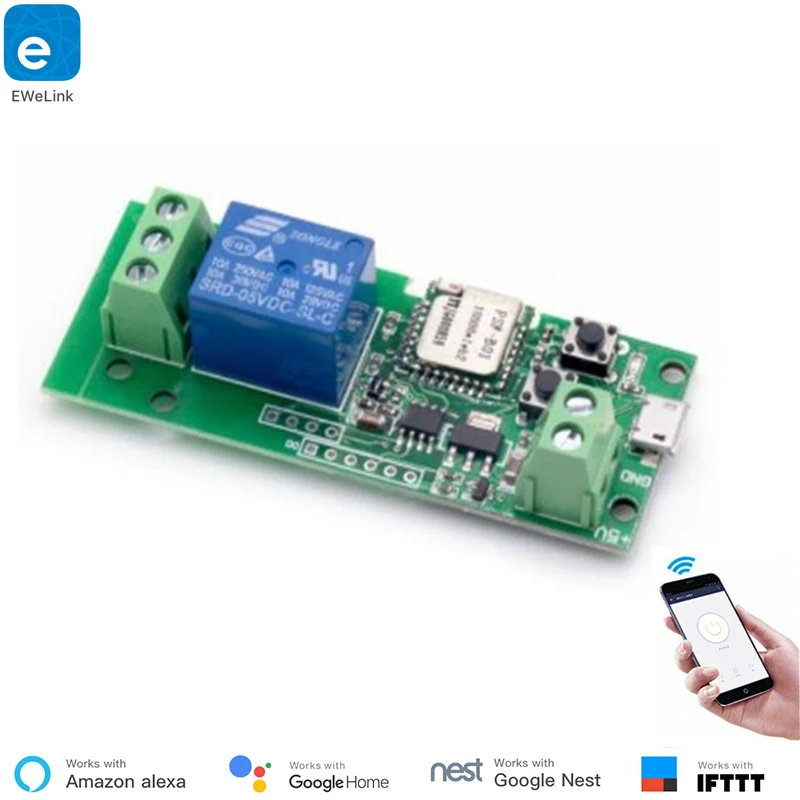 EweLink smart USB 32 В DIY 1 канал Jog Inching/самоблокирующийся wifi беспроводной Умный домашний переключатель дистанционного управления с Amazon Alexa