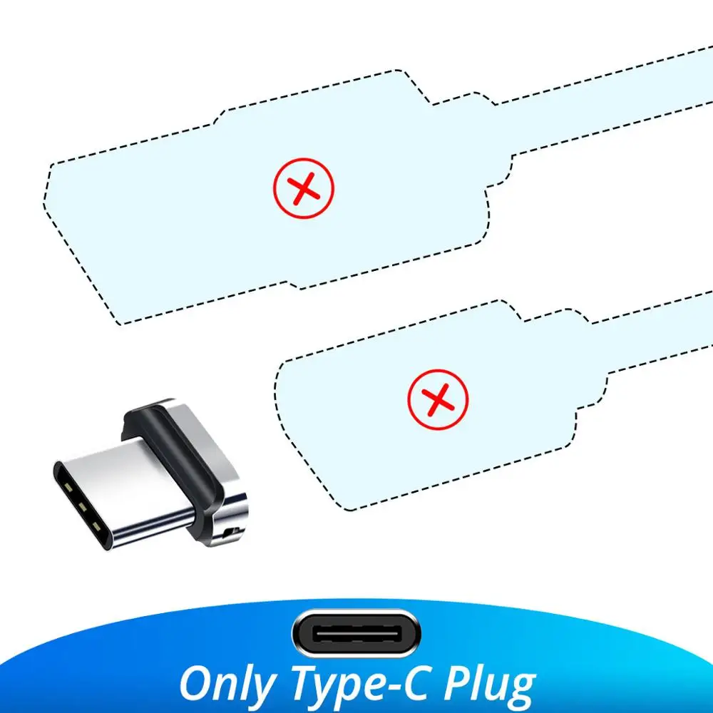 FONKEN Магнитный usb-кабель type-C 1 м 2 м 3 А магнитный кабель для телефона быстрое зарядное устройство USB type C зарядный шнур Мобильный провод для быстрого заряда - Цвет: Type C Plug NO Cable