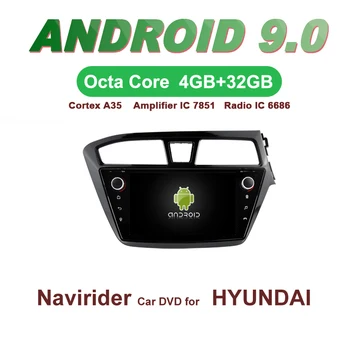 

Navirider GPS Android 9.0 bluetooth stereo 4-Core 8-Core car DVD player for HYUNDAI I20 2015 RHD head unit autoradio accessories