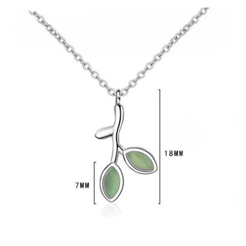 plant silver necklace jewelry  (4)