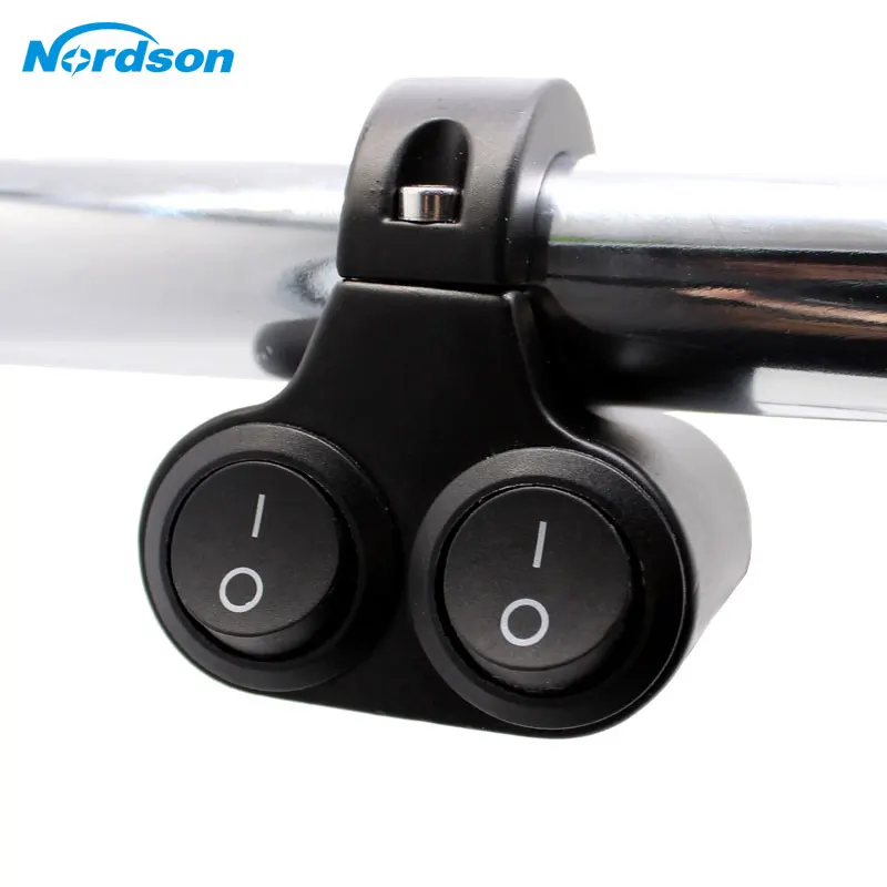 

Nordson Universal 12V 7/8" Handlebar Motorcycle Double Control Switch Electric Bike Dual Button Switches For Headlight Indicator
