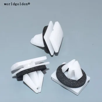 

worldgolden 100pcs plastic fasteners Rocker Panel Retainer for Ford escape#W715201-S300(W715201S300)