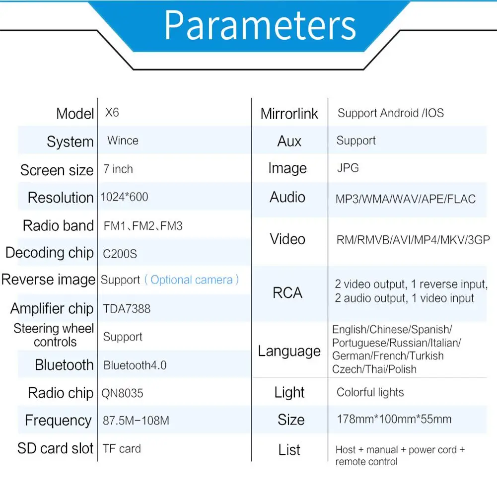 Автомобильный MP5 плеер мультимедийная стерео система на Android и IOS с 7 &quotсенсорным